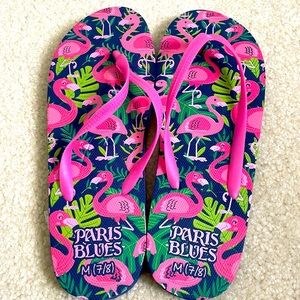 Flamingo Themed Flip Flops  🦩